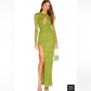 Michael Costello x Revolve Green Dress